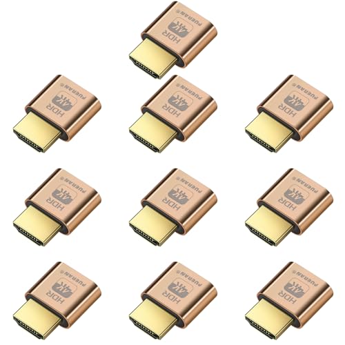 FUERAN 4K HDR HDMI Dummy Plug, Virtual Monitor EDID Emulator, Headless Display Adapter, Supports 4096x2160@60Hz, 3840x2160@60Hz, 1080p@60Hz, HDR Plug & Play for Windows, Mac, Linux(4K- HDR-10P)