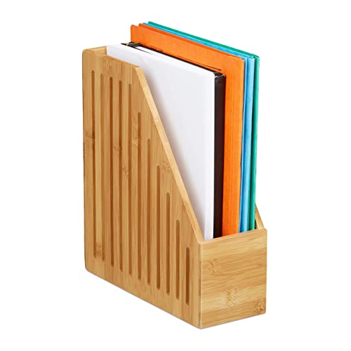 Relaxdays-Porte-revues-Bambou-Range-Documents-A4-Porte-Magazines-Porte-journaux-Bureau-30-x-10-x-265-cm-Nature