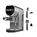 DMD Collective - 3-In-1 Stainless Steel Barista Espresso Coffee Machine, 20-Bar Single & Double Shot - Ground Coffee, Milk Frother & Capsule Compatible, 1L Detatchable Water Tank, Latte, Cappuccino