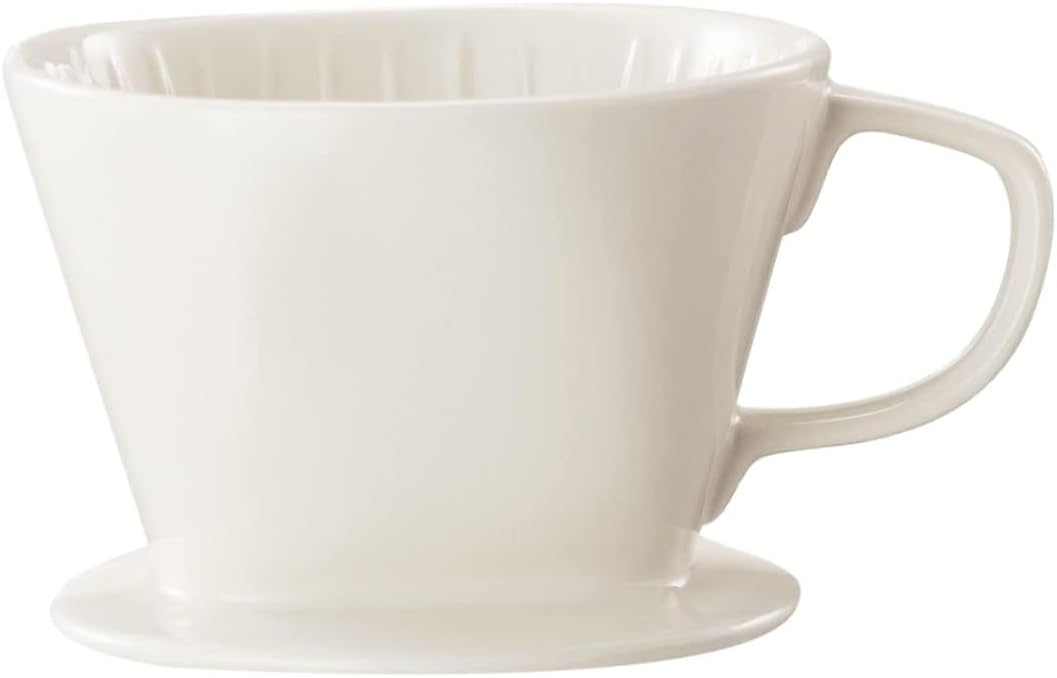 Ceramic Coffee Filter Reusable Pour Over Coffee Maker Dripper with 3 Drip Holes WhiteReusable Pour Over Dripper