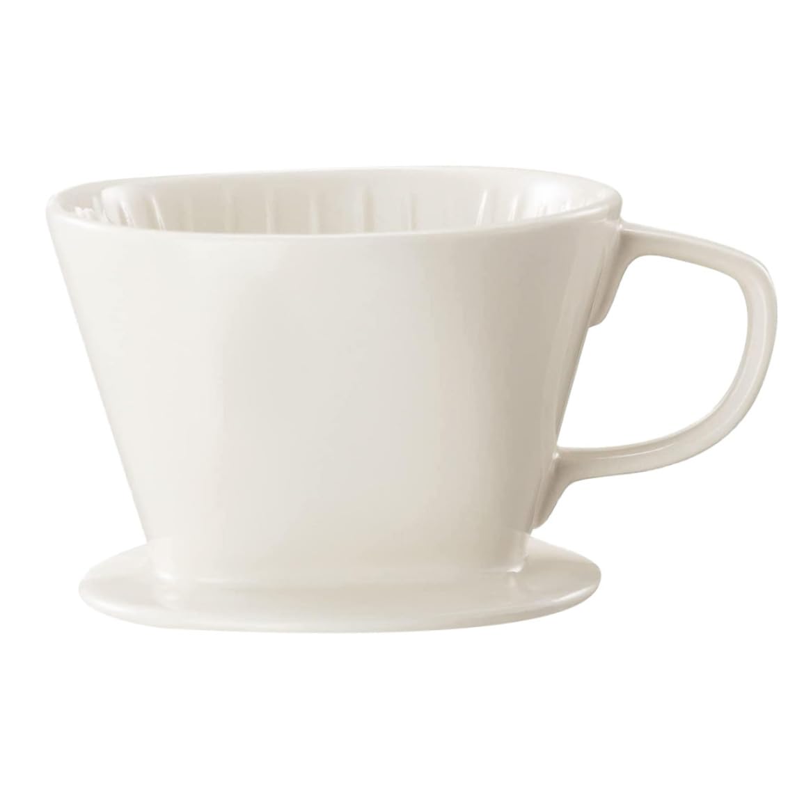 Ceramic Coffee Filter Reusable Pour Over Coffee Maker Dripper with 3 Drip Holes WhiteReusable Pour Over Dripper