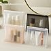 80 Pack Mini Pink Clear Makeup Bag Organizer Pouches Cosmetic Zipper Pouch Small Travel Pouches for Toiletries Transparent EVA Reusable Wash Bags Bulk Waterproof Plastic Gift Bags, Pink Frosted, 5.9”