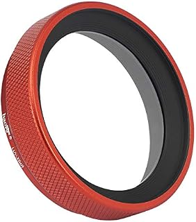 Haoge LUV-X54R Metal Lens Hood Shade with MC UV Protection Multicoated Ultraviolet Lens Filter for Fujifilm Fuji X100V Camera Red
