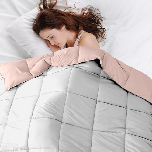 Image of Modern Threads Down Alternative Reversible Comforter Blush /White California King