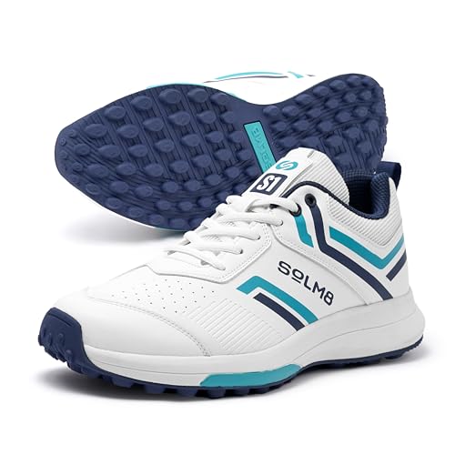 SOLM8 S1 Rubber Spikes Cricket Shoes