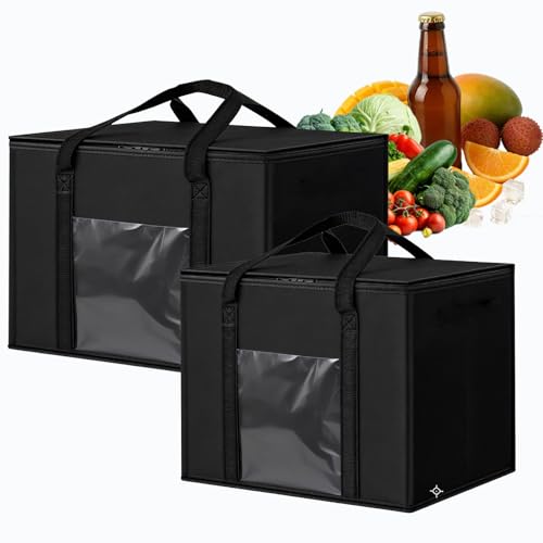 2 Pezzi Borsa Termica Grande 50L + 30L, Borsa Frigo