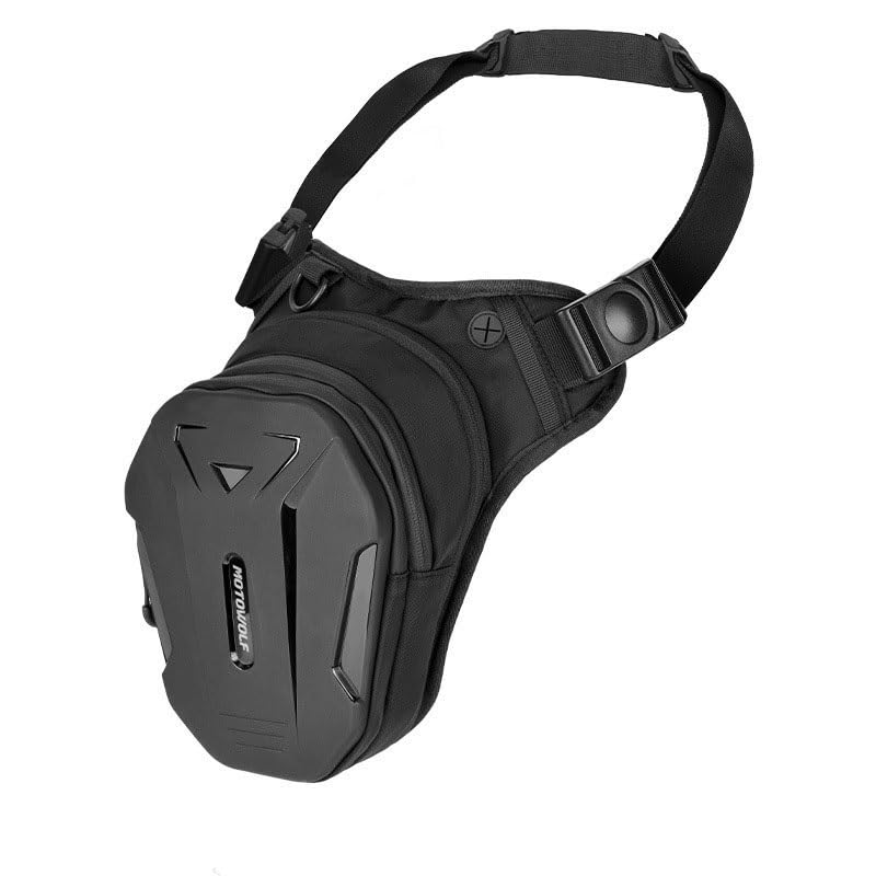 Pernera Moto Bolsa Lateral for Pierna de Motocicleta, Bolsa Negra for, rígida for Exteriores, Cintura Informal, riñonera for