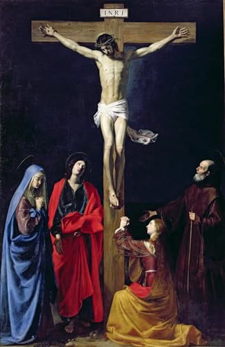 Tableau Le Christ en croix par Nicolas Tournier impression d'art sur toile 60x90cm