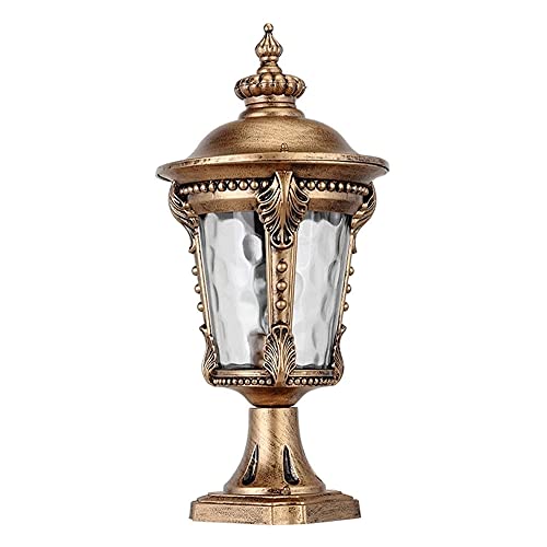 ZHRENXN Faro A Colonna Impermeabile in Stile Europeo Esterno Giardino Villa Porta Recinzione Anteriore Colonna Esterna Balcone Cortile Lampione Stradale Retro, Illuminazione Paesaggistica,