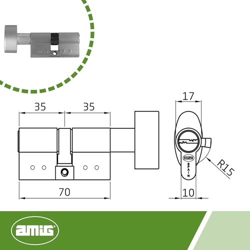 Cilindro de seguridad antibumping para evitar robos en casa con bombín de 70 mm 5