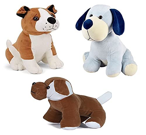 Soft Toy Combo Pack of 3 Dog Hugable Lovable Plush Stuffed Toy for Babies and Kids-image-9
