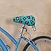 FOSKERV Fashion Bicyle Cushion Cover, Waterproof Non Slip Adjustable Bike Seat Cover for All Bicyles, Universal Bicycle Saddle Protector, Cheetah Mint Green Leopard
