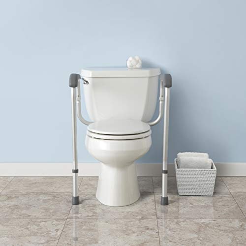 Medline Toilet Safety Rails, Safety Frame for Toilet with Easy Installation, Height Adjustable Legs, Bathroom Safety Medline Toilet Safety Rails, Safety Frame for Toilet with Easy Installation, Height Adjustable Legs, Bathroom Safety
