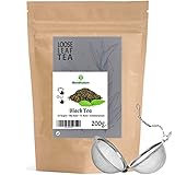 TE NEGRO DE ALTA CALIDAD : el té negro tiene su origen en las hojas de la planta Camella sinensis, también conocida como el árbol del té. A diferencia té verde, que tienen grados de oxidación relativamente ligeros, el té negro nace de una oxidación del 100%. aún es elaborado de manera muy artesanal en China, en donde se colocan las hojas en recipientes al aire libre sobre fuego hasta que queden listas.