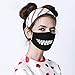 Aliyaduo 9 Pcs Mouth Mask Unisex Cartoon Funny Teeth Pattern Three Layers Cotton Half Face Mask,Black