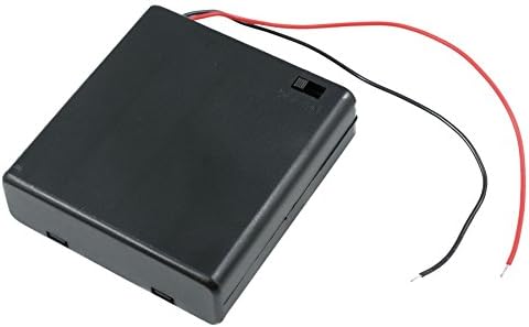 4 X AA Battery Holder Box With Male Dupont Line Without Cover - DarkOct02