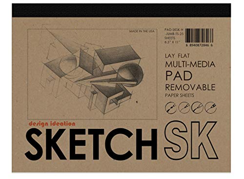 Carnet de croquis aquarelle et feutre de qualité supérieure Design Ideation