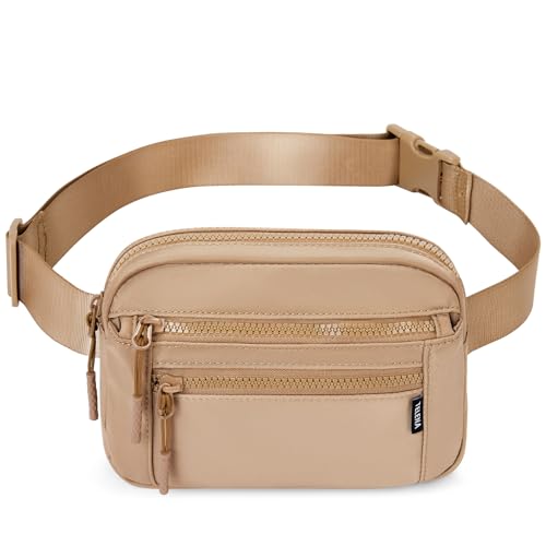 Telena Belt Bag for Women Fanny Pack Cross Body Bag Fashion Waist Pack with Adjustable Strap Light Brown