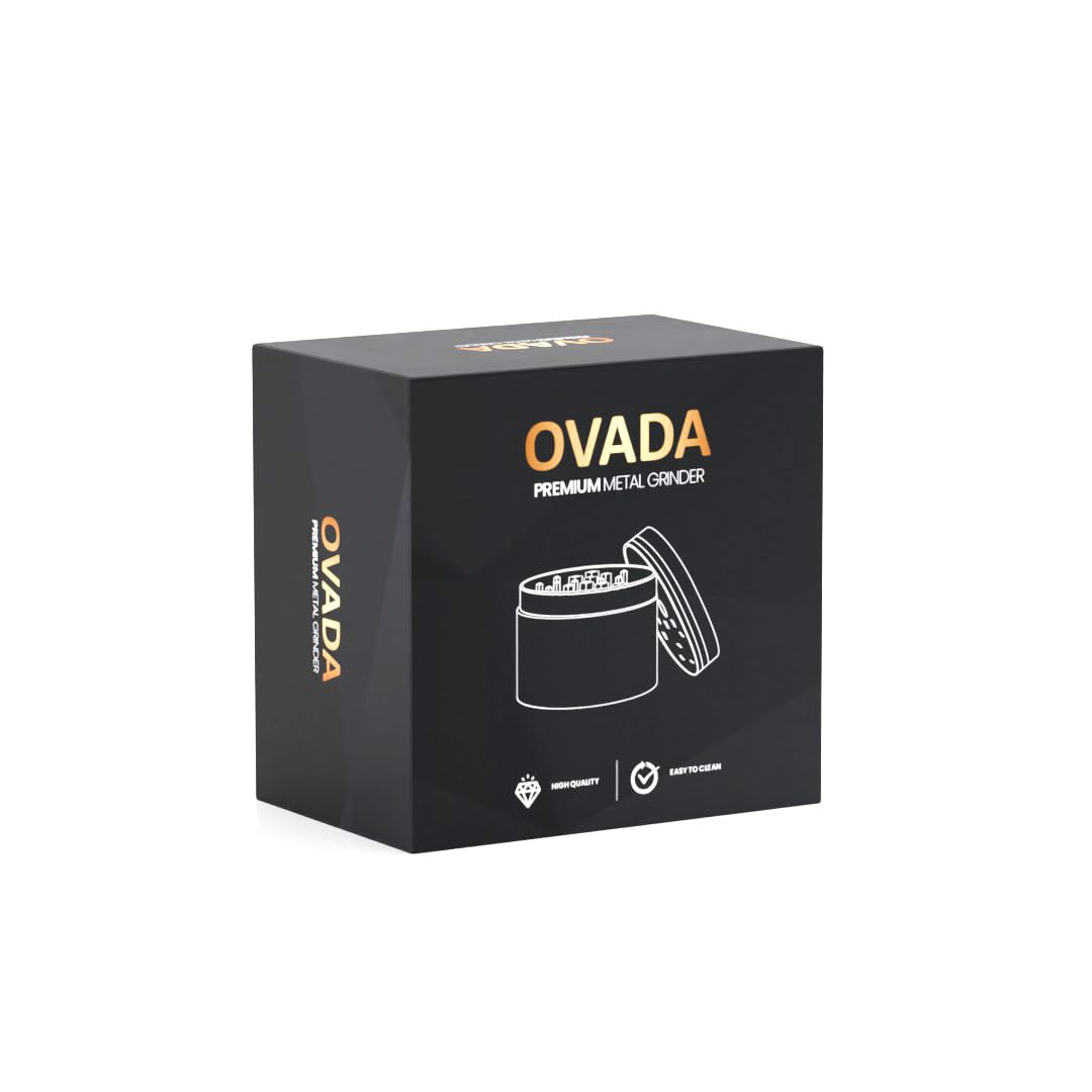 Lot de 4 broyeurs en acier inoxydable de qualité supérieure - 50 mm - Pour épices, tabac, épices et herbes - Noir