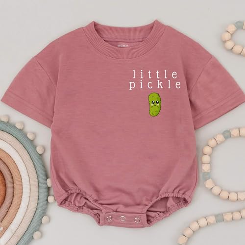 Little Pickle Baby Romper - Newborn Pickle Boy Girl Outfit Vegan Infant Sweatshirt Vegetable Clothes Shower Gift2