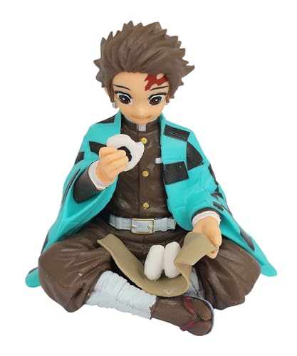 Image of Daiyamondo Premium Demon Slayer Anime Tanjiro in Sitting Position Action- Unlease The Power of Highly Detailed Collectible with Dynamic Pose (Sitting Tanjiro)