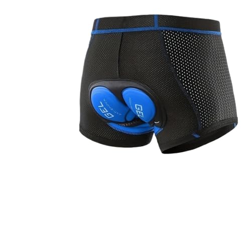 PPQIRU Pantalones Cortos De Ciclismo Calzoncillos tipo bóxer suaves y transpirables for hombre: perfectos for ciclismo, correr deportes al aire libre. Pantalones cortos de acolchados(Blue,3XL)