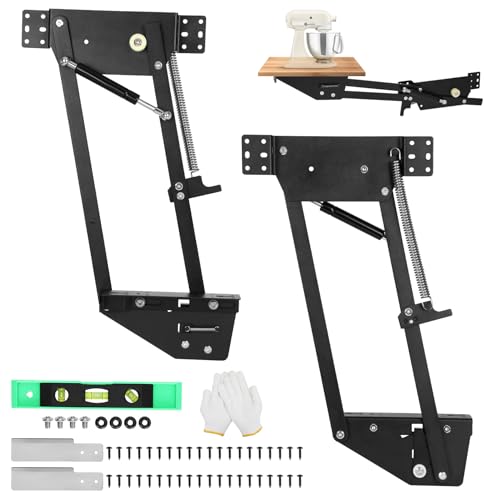 Mixer Lift for Cabinet, Soft Close Mixer Appliance Lift for Cabinet, Cabinet Mixer Lift Suitable for Small Kitchen Appliances Such As Mixers, Kitchen Aid Lift with Mounting Screw and Not Include Shelf