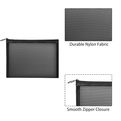 20 Pieces Mesh pouch, Mesh Makeup Bag Portable Makeup Pouch Travel Toiletry Bag for Makeup Organizer Home Office Travel Accessories, Mesh Cosmetic Bag with Zipper3