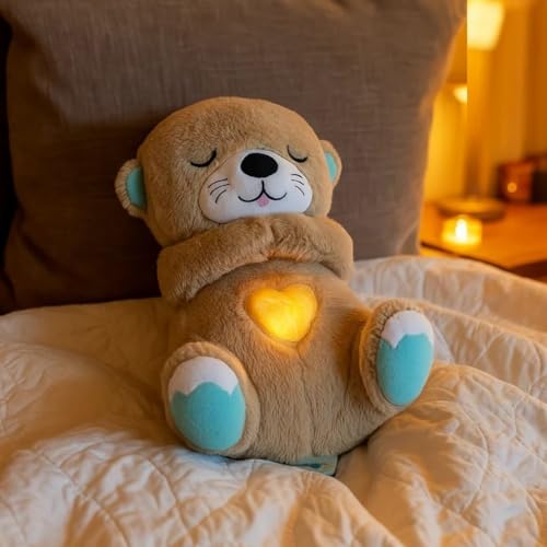 Image of GERIX Teddy Bear Sound Toy with Light and Music for Kids Stuffed Animal Plush Toys 1-5 Years Boys Girls Birthday Gift (Grey)