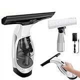 Cordless Window Cleaner Vac Rechargeable Vacuum Cleaner Squeegee Brush Cleaning
