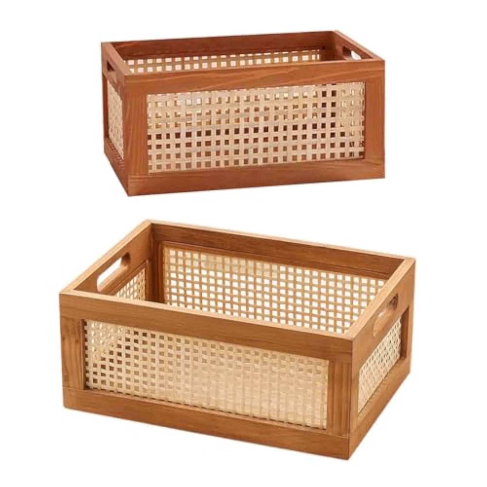 Bamboo Storage Basket Desktop Sundries Organizer
