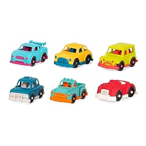 B. toys- Happy Cruisers- Mini Vehicles – Sports, Police, Pickup, Roadster, Taxi, 4×4 – Classic Toys for Toddlers, Kids – 1 Year + , 6 Count ( Pack of 1)