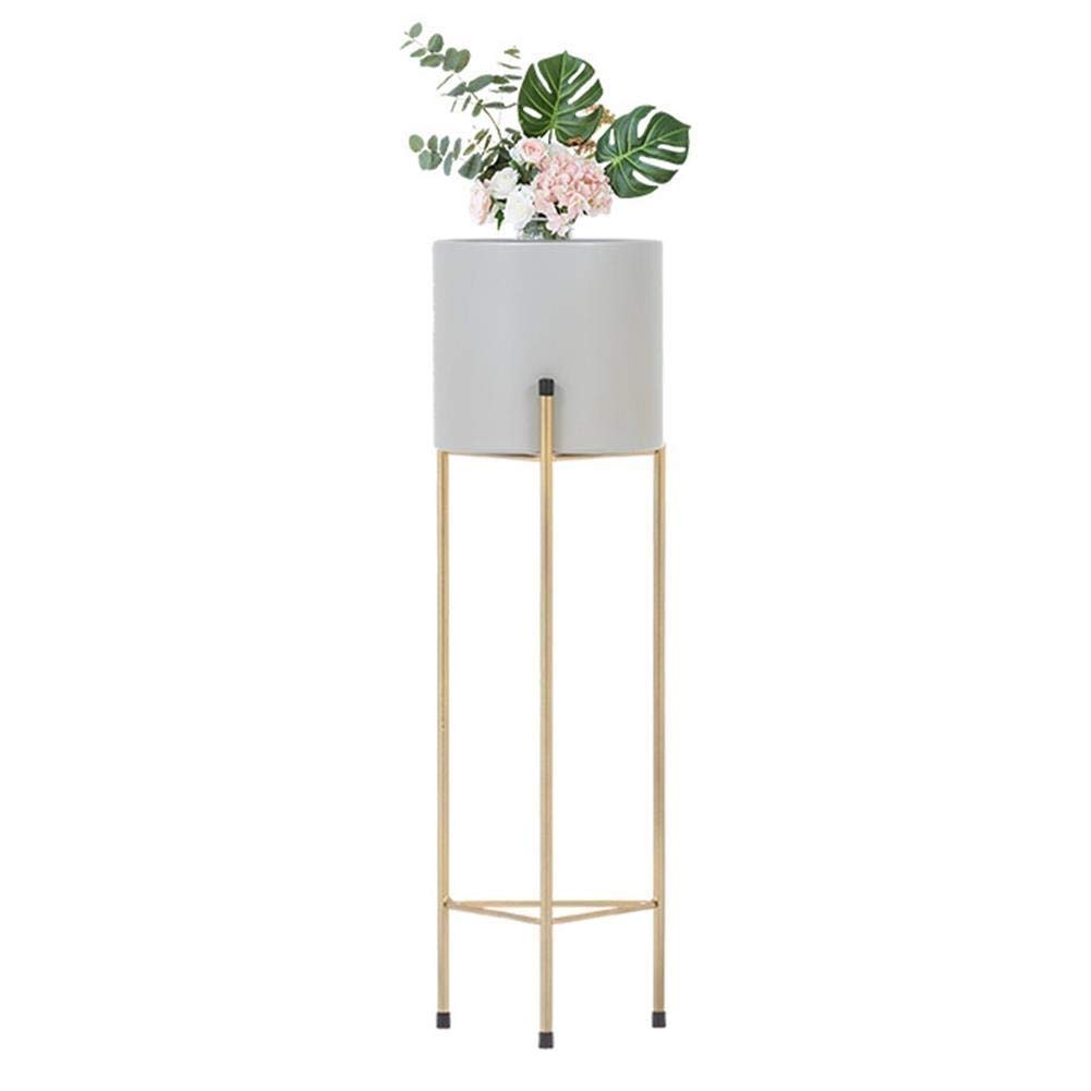 Portavasi Portavasi Portavasi Portavasi in Metallo Portavasi da Esterno con Secchiello per Fiori Scaffale da Interno, 2 Colori Rango di Fiori (Color : Black, Size : 81cm)
