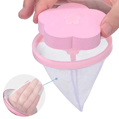 ADAKASI-Washing-Machine-Floating-Lint-Polyester-Mesh-Bag-Net-Pouch-Hair-Catcher-Lint-Catcher-Hair-Filter-for-Household-Tool-Random-Colour-2-Pieces