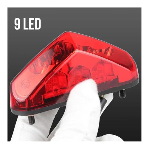 Feu stop moto 9 LED triple action avec éclairage plaque d'immatriculation