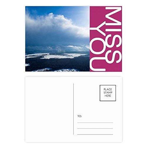 Carte postale nuages pour cadeaux et invités | Lot de 20 petites cartes merci de table
