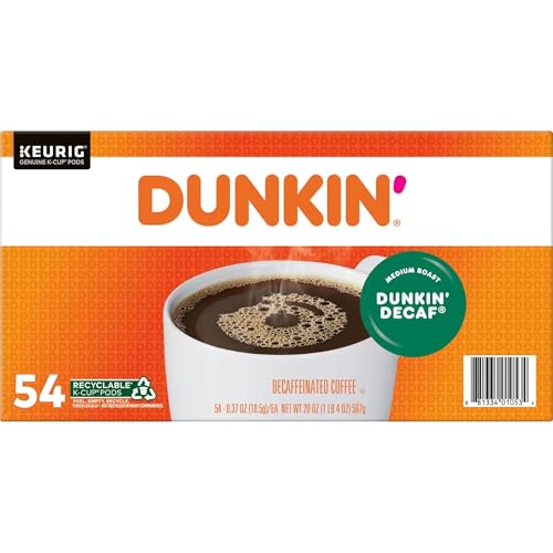 Dunkin' Donuts Original Blend Decaf K Cup Pods, 54 ct.,, 20 Oz ()
