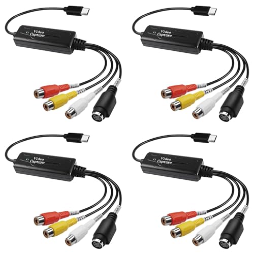 Carte de capture vidéo AV vers USB C avec transfert fluide S-Vidéo et RCA Composite