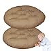 Okrągłe podkładki na krzesła ogrodowe Poduszka do siedzenia na zewnątrz Bistro Stołek Patio Jadalnia Poduszki na patio na zewnątrz (Brown 40cm/16in(Set of 2))