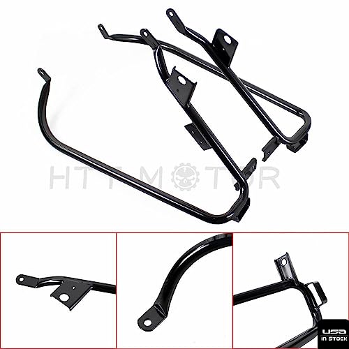 Soporte de acero para alforjas HTTMT 2009-2013 para motos Harley-Davidson Touring (Negro) miniatura 2
