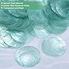 M METERXITY 100-Pack Round Shells Pieces, 2 Inch Flat Round Natural Shell Charm with Hole, Discs Sea Shells Coin Bead Connector for Wind Chimes/DIY Craft Hanging [Lake Green] #1