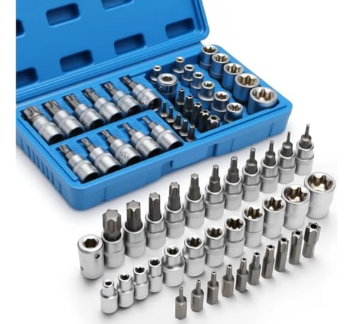 Conjunto de Soquetes Torx 34 Peças Macho/Fêmea + Maleta com Estojo - Compatível com Profissionais