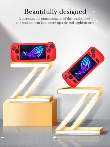 Image of Silicone Case for ASUS ROG Ally X 2024 New Soft Silicone Anti-Fall Shockproof Protective Kids Friendly for Rog Ally X Gaming Console Accessories (RED)