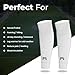 MediCaptain Pre Cut Soccer Sock Sleeves, Companion for Grip Socks, Securely Holds Shin Guards, Compression Leg Warmer Leg Sleeves (US, Alpha, One Size, Regular, Regular, White)