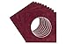 CountryArtHouse Dark Red Suede Acid Free 11x11 Circle Picture Frame Mat with White Core Bevel Cut for 7x7 Pictures - Fits 11x11 Frame - Pack of 1 Matboard