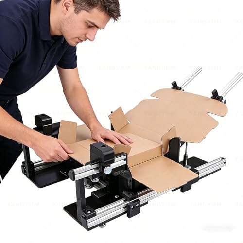 YANGYMM Manual Box Assisted Folding Tool,Adjustable Size, Improves Packaging Efficiency, Quick Manual Folding Device, Aluminum Frame, Easy to Use, for Various Industries Length45cm-Width15cm