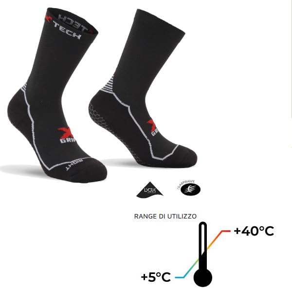 Calze trekking sport nere con antiscivolo tg 43/46