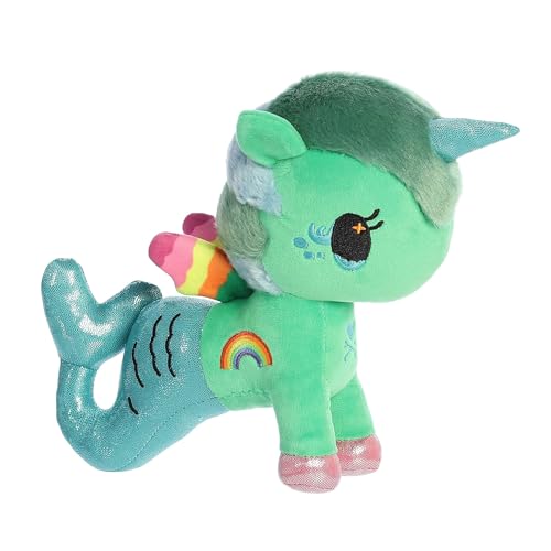 Image of Aurora Enchanting Tokidoki Mermicorno Isla Stuffed Animal - Bright & Colorful Design - Showpiece Plush - Green 9.5 Inches