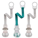 nip Lot de 3 attache-tétines avec anneau, anneau de fixation en silicone flexible, fabriqué en Allemagne, fermeture confortable pour toutes les tétines avec ou sans anneau