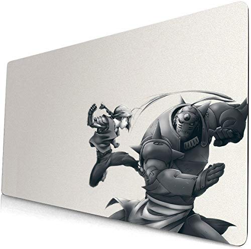 lanyu Fullmetal Alchemist Mouse Pad Anime Game Mouse pad Large Desk pad Keyboard pad Computer Desk pad Office Mouse pad Edward Elric Alphonse Elric Winry Rockbell Mouse pad Desktop pad Table Mats 95